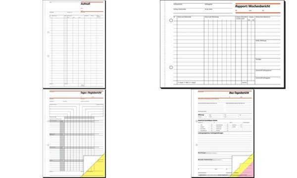 SIGEL Rapporte 1. und 2. Blatt bedruckt, A5, selbstdurchschreibend, 2 x 40 Blatt