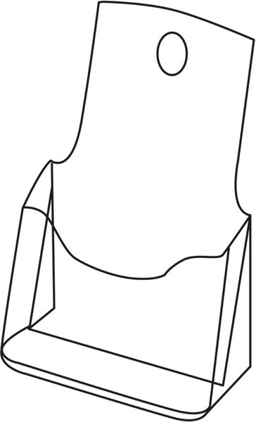 SIGEL Tisch-Prospekthalter, Acryl, DIN lang, mit 1 Fach glasklar, Fülltiefe: 30