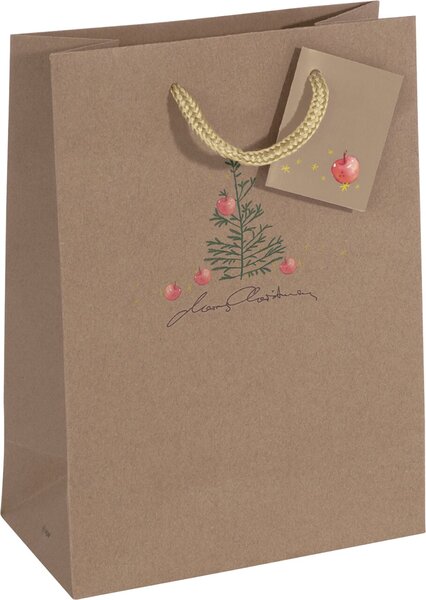 5 SIGEL Geschenktaschen Christmas with apples Motiv 17,0 x 23,0 cm