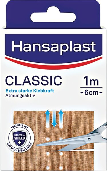 Hansaplast, starres Wundpflaster, hautfarbenes Viskosegewebe,