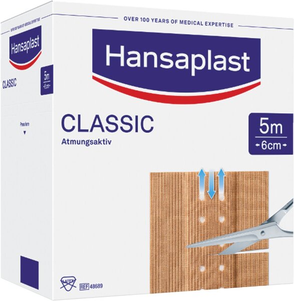 Hansaplast, starres Wundpflaster, hautfarbenes Viskosegewebe,