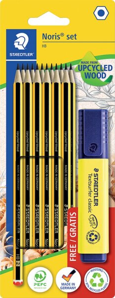 STAEDTLER Bleistift-Set Noris + GRATIS Textmarker