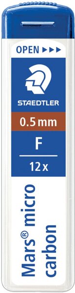 Feinminen Mars micro carbon 0,5mm F, passend für alle Druckbleistifte