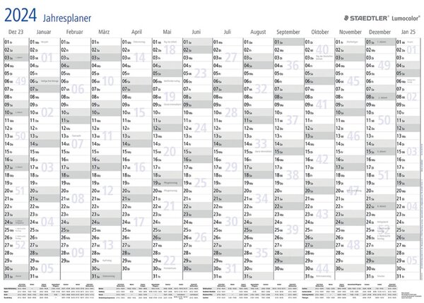 STAEDTLER Lumocolor Wochenplaner, Tageseinteilung 84,1 x 59,4 cm