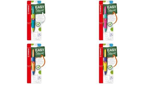 STABILO Bleistift EASYergo 1.4, türkis/neonpink für Rechtshänder, ergonomisch, 