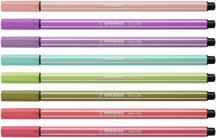 STABILO Fasermaler Pen 68, 8er Karton-Etui
