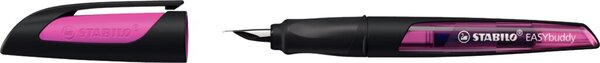 STABILO Füllhalter EASYbuddy L, schwarz/magenta Federbreite: L, Schreiblernstif