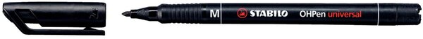 STABILO Folienstift OHPen universal, permanent, schwarz Strichstärke: 1,0 mm / 