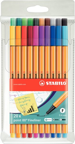 STABILO Stabilopoint 88 0,4mm 20er Etui (8820)