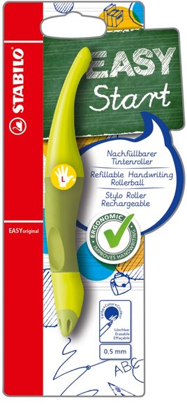 STABILO Tintenroller EASYoriginal, für Linkshänder, limone Griffzone: grün, Sch