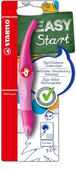 STABILO Tintenroller EASYoriginal, für Rechtshänder, pink Griffzone: hellpink, 