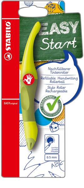 STABILO Tintenroller EASYoriginal, für Rechtshänder, limone Griffzone: grün, Sc