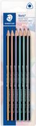 STAEDTLER Bleistift Noris pastel, Härtegrad: HB, 6er Blister Minenstärke: 2,0 m