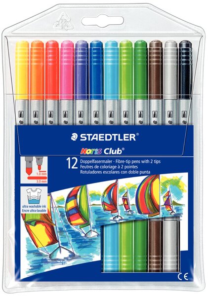 STAEDTLER Fasermaler D.spitze NC 12St Etui