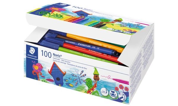 STAEDTLER Fasermaler Noris, 100er S chulbox (57890324)