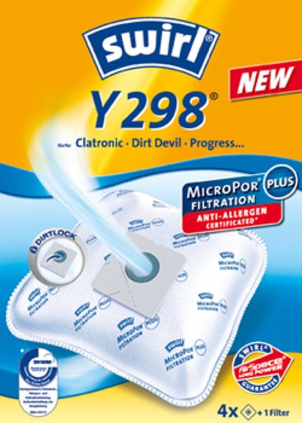 SWIRL Y298/Y198 MicroPor Plus AirSpace Staubsaugerbeutel