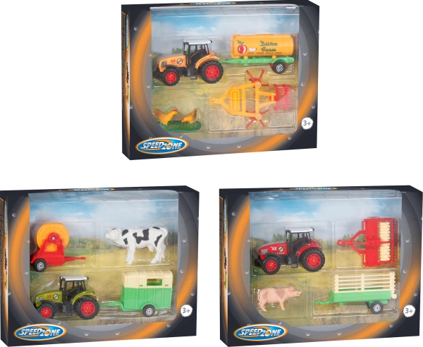 SZ D/C Traktorspielset,Freilauf,3-f.sort, Nr: 30801768 SZ D/C Traktorspielset,Freilauf,3-f.sort, Nr: 30801768