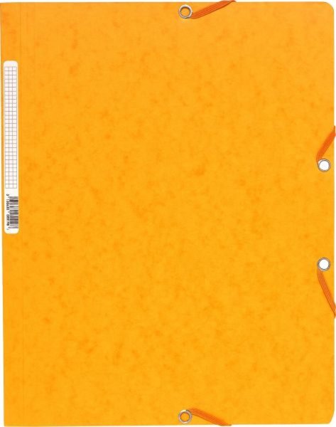 Sammelmappe/Eckspannermappe A4+ 400g Manila gelb m. Gummiband o. Klappen