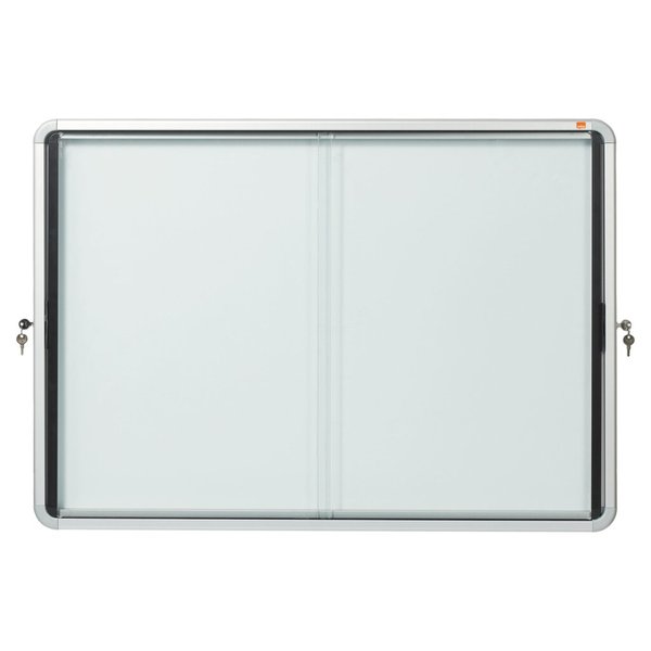 Schaukasten Innen magn.Rückwand weiß 8xA4, Schiebetür abschließbar