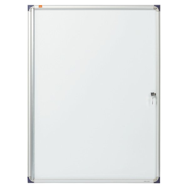 Schaukasten extraflach magnethaftend 9xA4, weiß, abschließbar