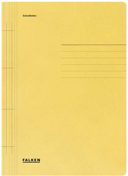 Schnellhefter A4 250g, kaufm. und Beh.-Heftung, gelb, 26,8x35cm