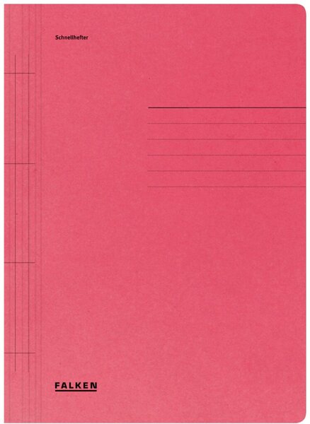 Schnellhefter A4 250g, kaufm. und Beh.-Heftung, rot, 26,8x35cm