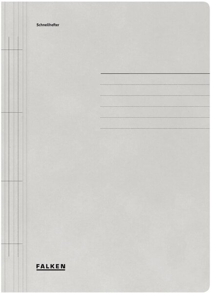 Schnellhefter A4 250g, kaufm. und Beh.-Heftung, grau, 26,8x35cm