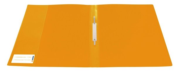 Schnellhefter A4 transluzent, PP, gelb, farbiger Vorder-/Rückdeckel