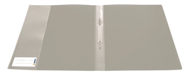 Schnellhefter A4 transluzent, PP, weiß, farbiger Vorder-/Rückdeckel