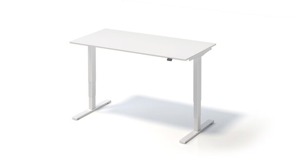 Schreibtisch Varia, weiß, B:1600xT:800 höhenverstellbar 650-1250mm