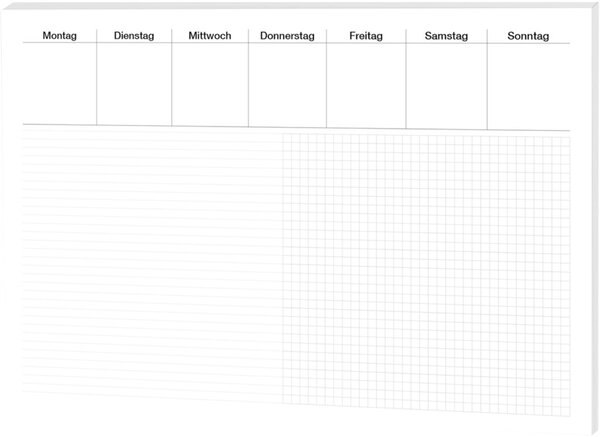 Schreibunterlage, 480x330mm, Liniert/Kariert, 30 Blatt