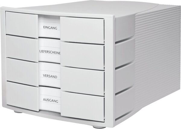 Schubladenbox Impuls 4 Schübe geschlossen, lgrau/lgrau