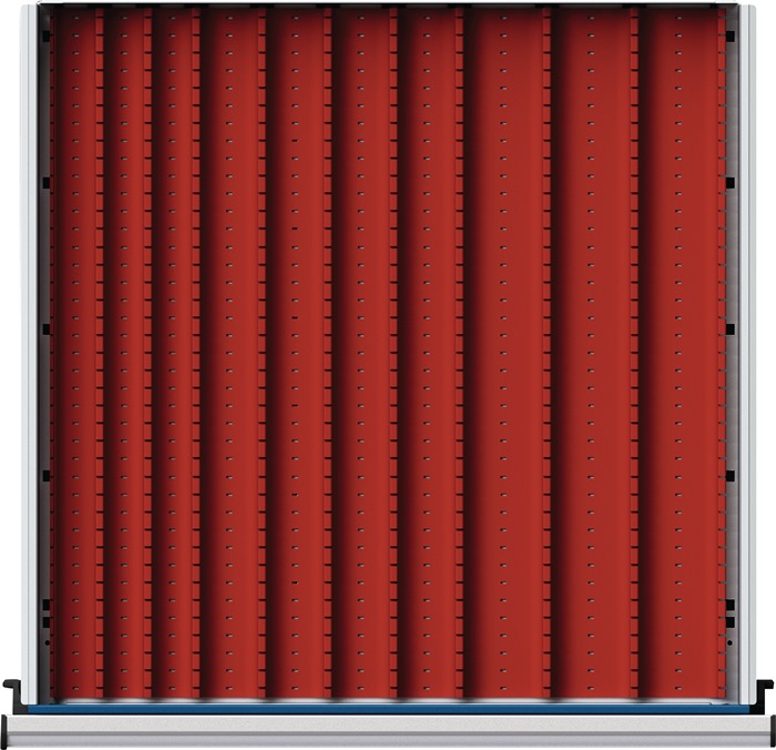Schubladenunterteilungsmaterial Front-H.ab 60mm 30Muldenplatten f.Schrank-B760mm