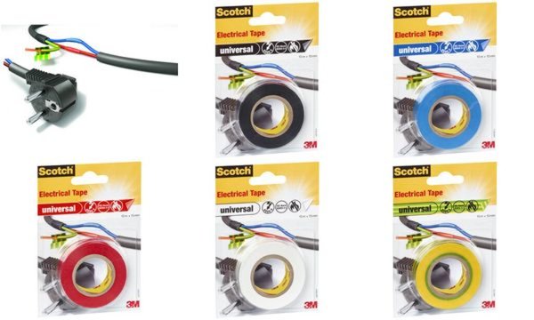 Scotch Isolierband universal, 15 mm x 10 m, gelb / grün (9031932)