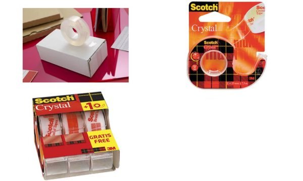 Scotch Klebefilm Crystal Clear 600, inkl. Handabroller (334111300)