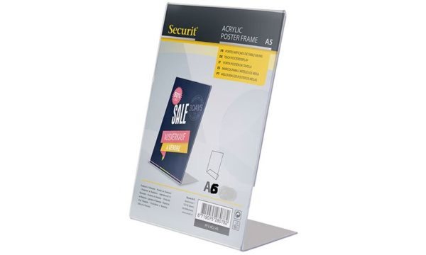 Securit Tischaufsteller Acrylic, DI N A8, schräg (70020317)