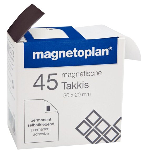 Selbstklebende Magnetstücke 20x30mm einseitig selbstklebend