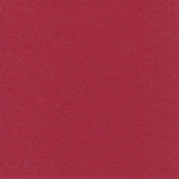 Servietten 33x33cm 1/4 Falz 3lag. bordeaux unifarbig