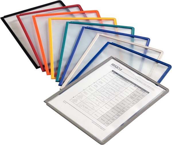 Sichttafel A4 PP rot mit Profilrahmen