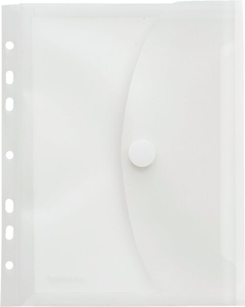 Sichttasche A5 hoch, farblos matt transparent, mit Klettverschluss,