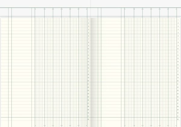 Spaltenbuch A4 6 Spalten 40 Blatt holzfrei, kartoniert