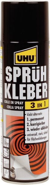 Sprühkleber 3-in-1 500ml, für Flächenklebung, permanent, ablösbar