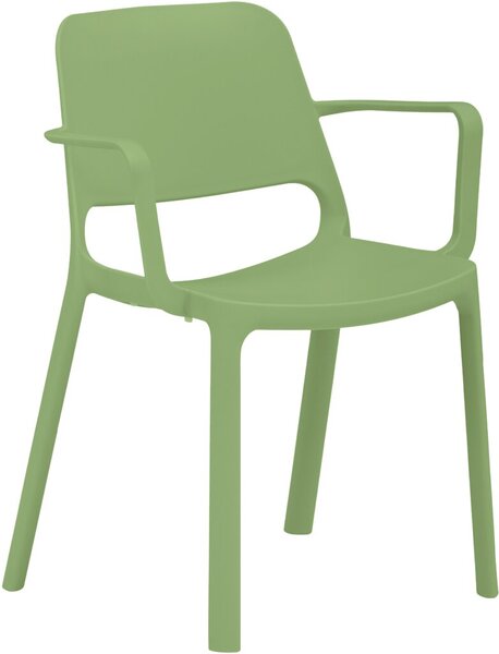 Stapelstuhl mit Armlehnen 2051, schilf 4-Fuß, UV- und wetterbeständig