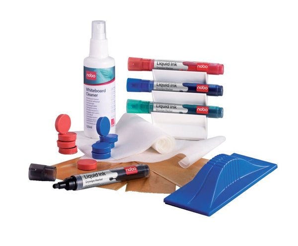 Starterset für Weißwandtafeln Inhalt: Marker, Tafelwischer, Magnete Starterset für Weißwandtafeln Inhalt: Marker, Tafelwischer, Magnete