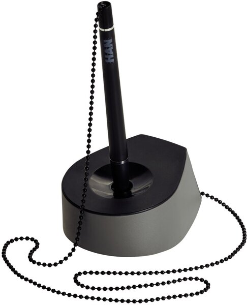 Stifteständer SALSA, mit Kette, dunkelgrau/schwarz