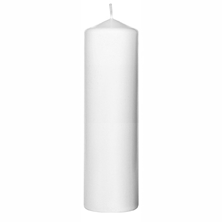 Stumpenkerze 220 x 70 mm | Farbe Weiß Brenndauer: bis zu 90 Stunden Stumpenkerze 220 x 70 mm | Farbe Weiß Brenndauer: bis zu 90 Stunden