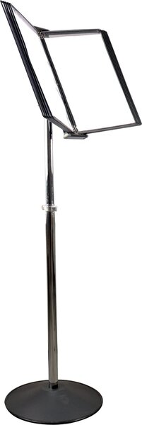 Bodenständer mit Sichttafelsystem A4 mit 10 Tarifold Sichttafeln, schwarz