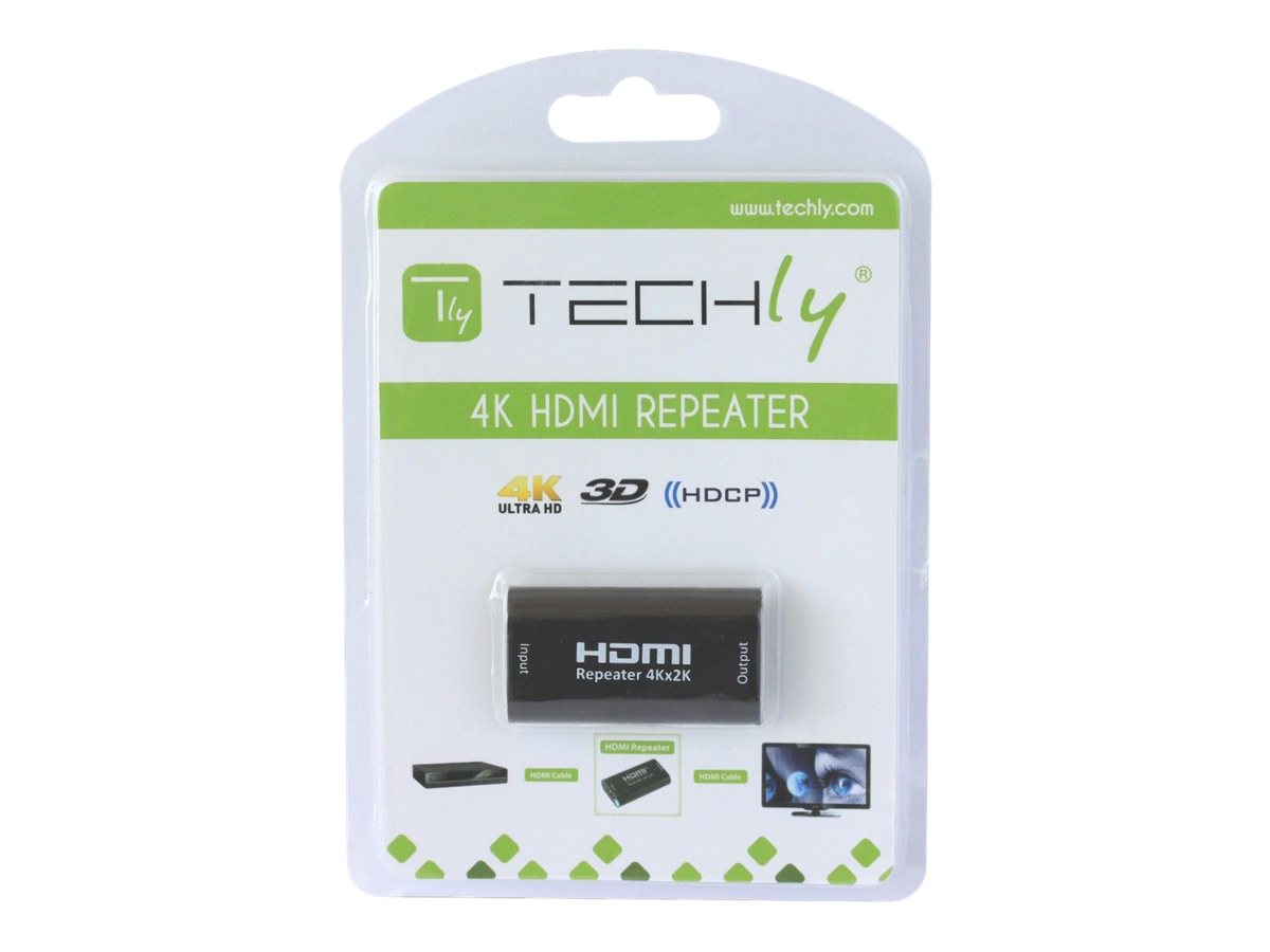 TECHLY HDMI2.0 Repeater, 4K, Signal Verstärker, 40 Meter