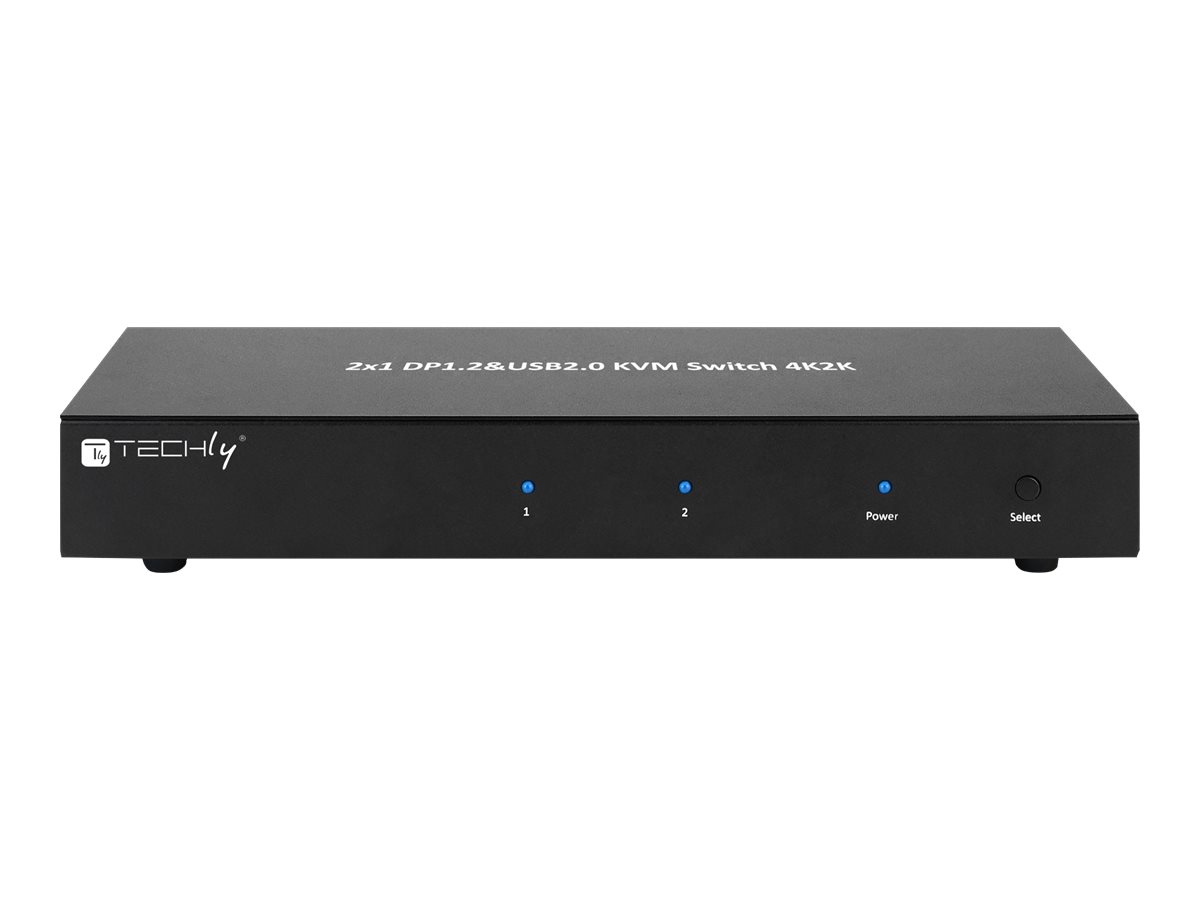 TECHLY KVM Switch, 2 Port, Display Port 1.2