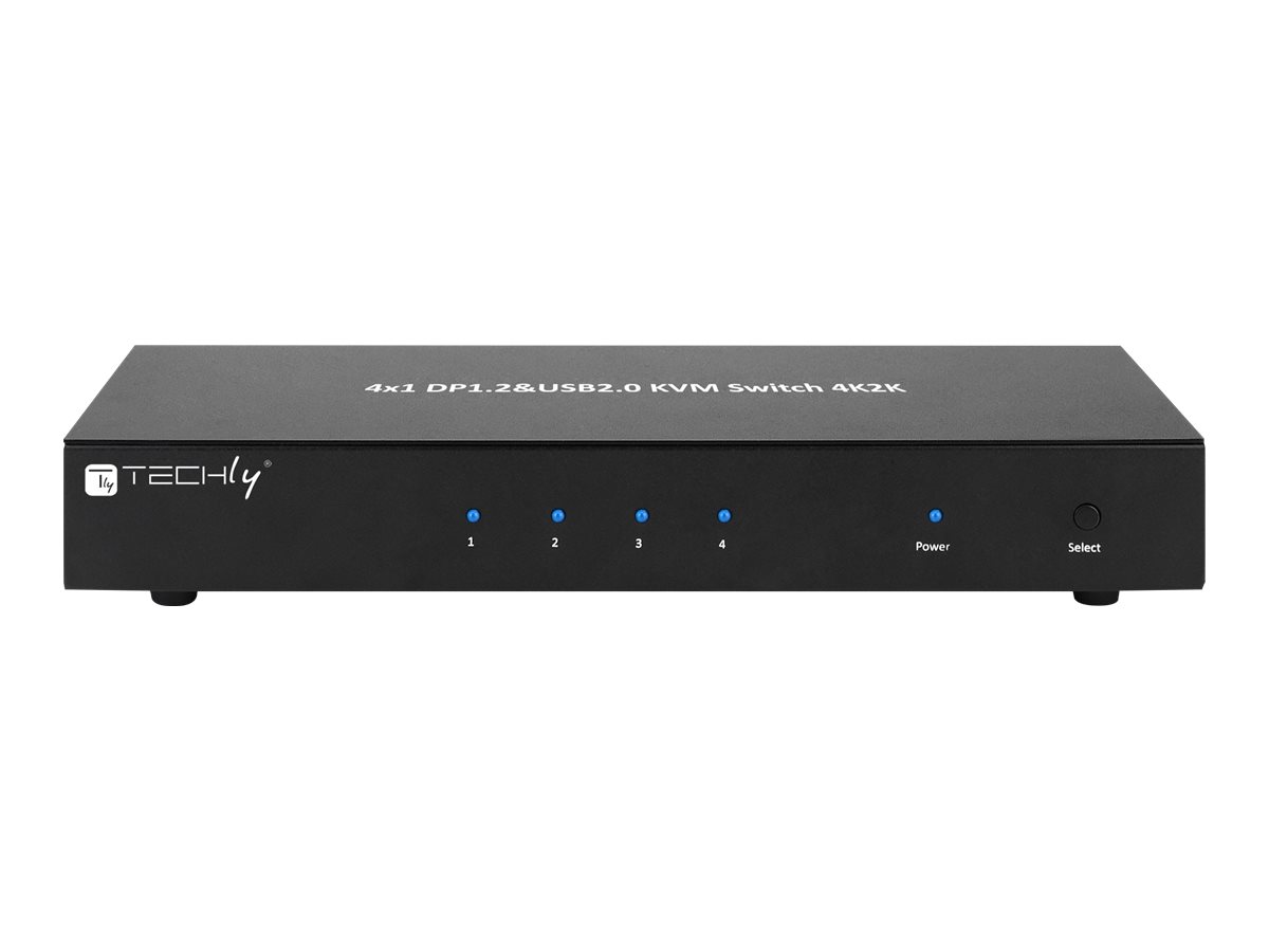 TECHLY KVM Switch, 4 Port, Display Port 1.2